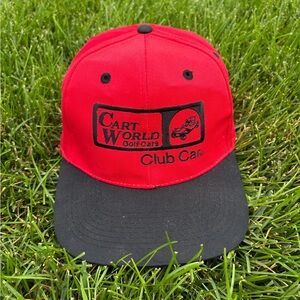 Vintage Cart World Club Car golf carts SnapBack golf hat